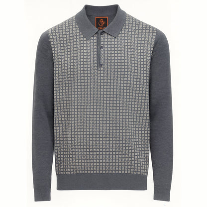 MARENZIO GROUP, INC. T PL GREY / M CGR POLO SWEATER/P-420