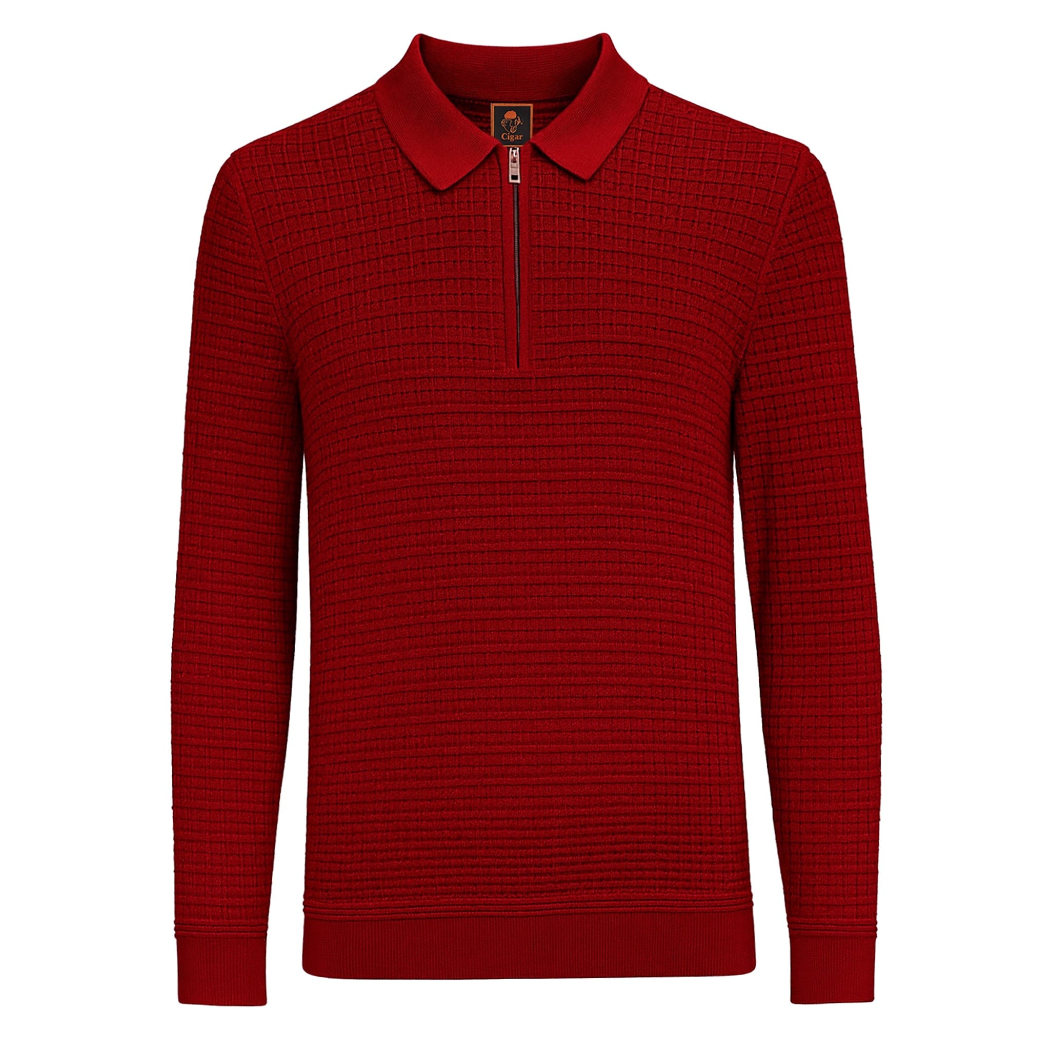 MARENZIO GROUP, INC. T PL RED / M CGR POLO SWEATER/P-512