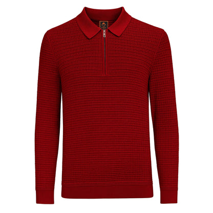MARENZIO GROUP, INC. T PL RED / M CGR POLO SWEATER/P-512