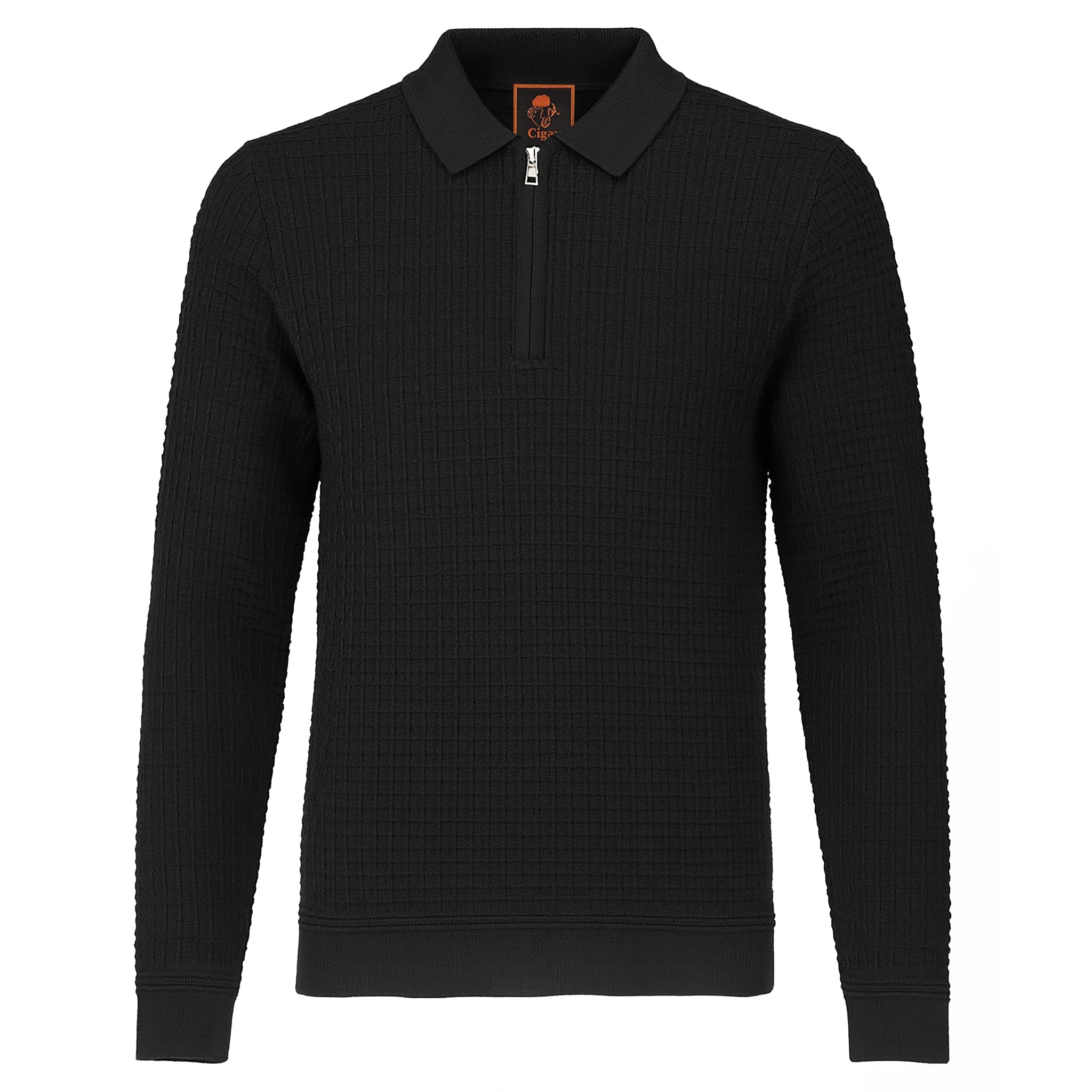 MARENZIO GROUP, INC. T PL BLACK / M CGR POLO SWEATER/P-512