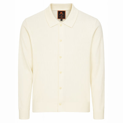 Cigar Solid Knit Shirt - Cream