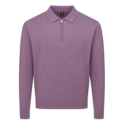MARENZIO GROUP, INC. T PL LAVENDER / M CGR SOLID POLO SWEATER