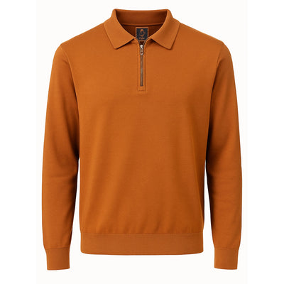 MARENZIO GROUP, INC. T PL MOCHA / M CGR SOLID POLO SWEATER