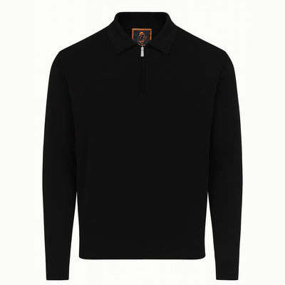 Cigar Half-Zip Knit Sweater - Cream