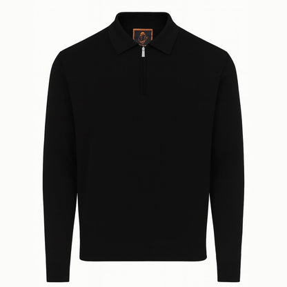 MARENZIO GROUP, INC. T PL BLACK / M CGR SOLID POLO SWEATER