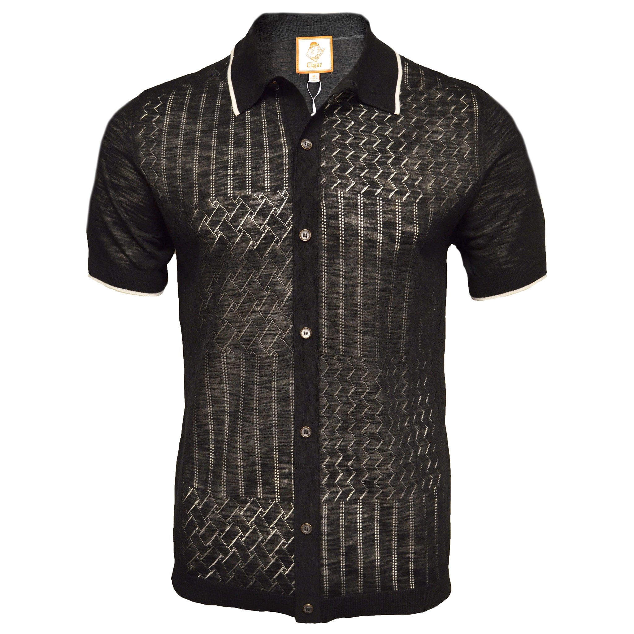 MARENZIO GROUP, INC. T PS BLACK / MED CGR GOLF KNITS CASUAL/KS-1561