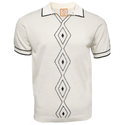 MARENZIO GROUP, INC. T PS WHITE / MED CGR POLO CASUAL KNITS/PJ-1530