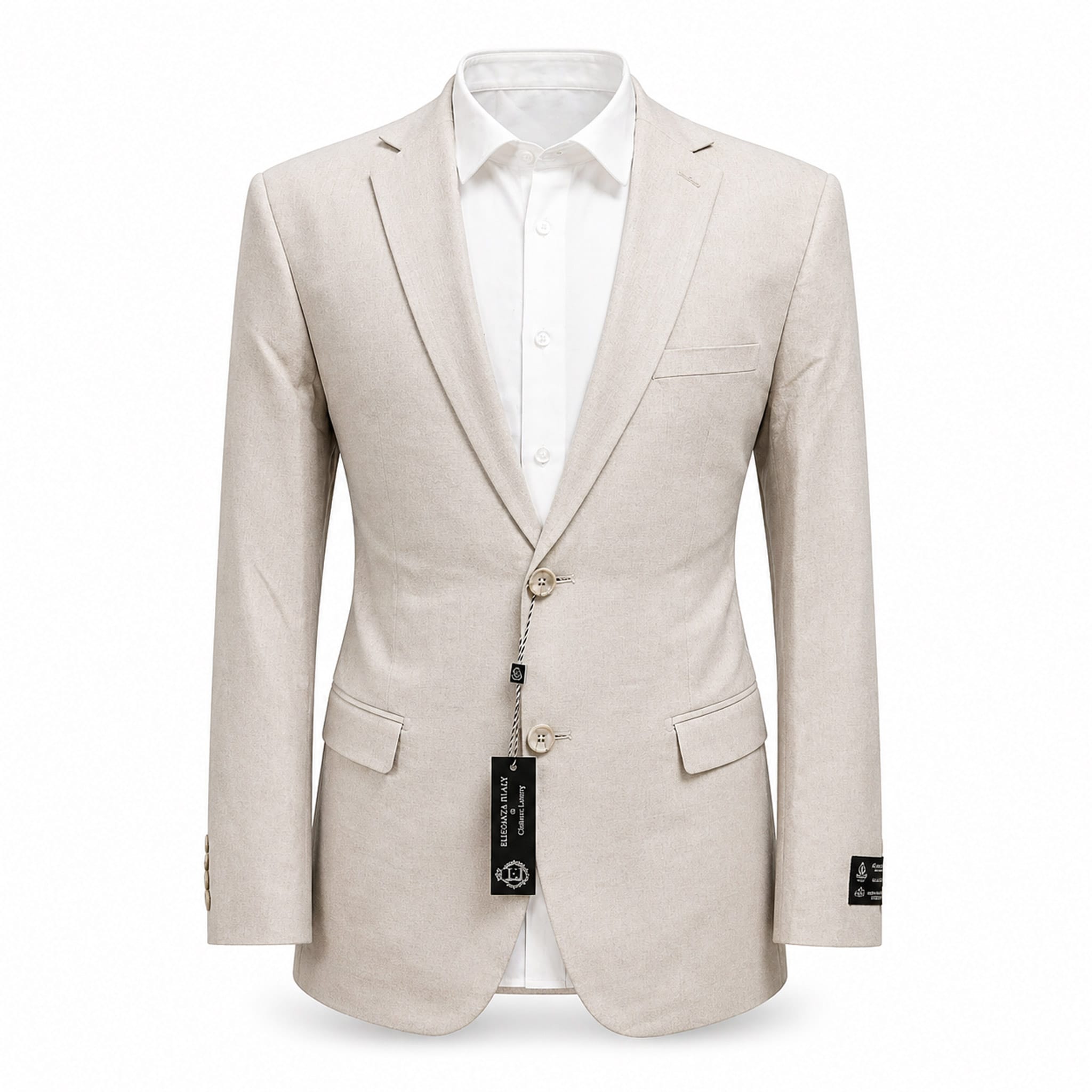 MARINA IMPORT O F L Linen Men’s 2-Piece Suit Slim Fit – Classic Formal Blazer & Pants Set
