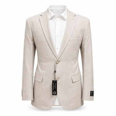 MARINA IMPORT O F L Linen Men’s 2-Piece Suit Slim Fit – Classic Formal Blazer & Pants Set