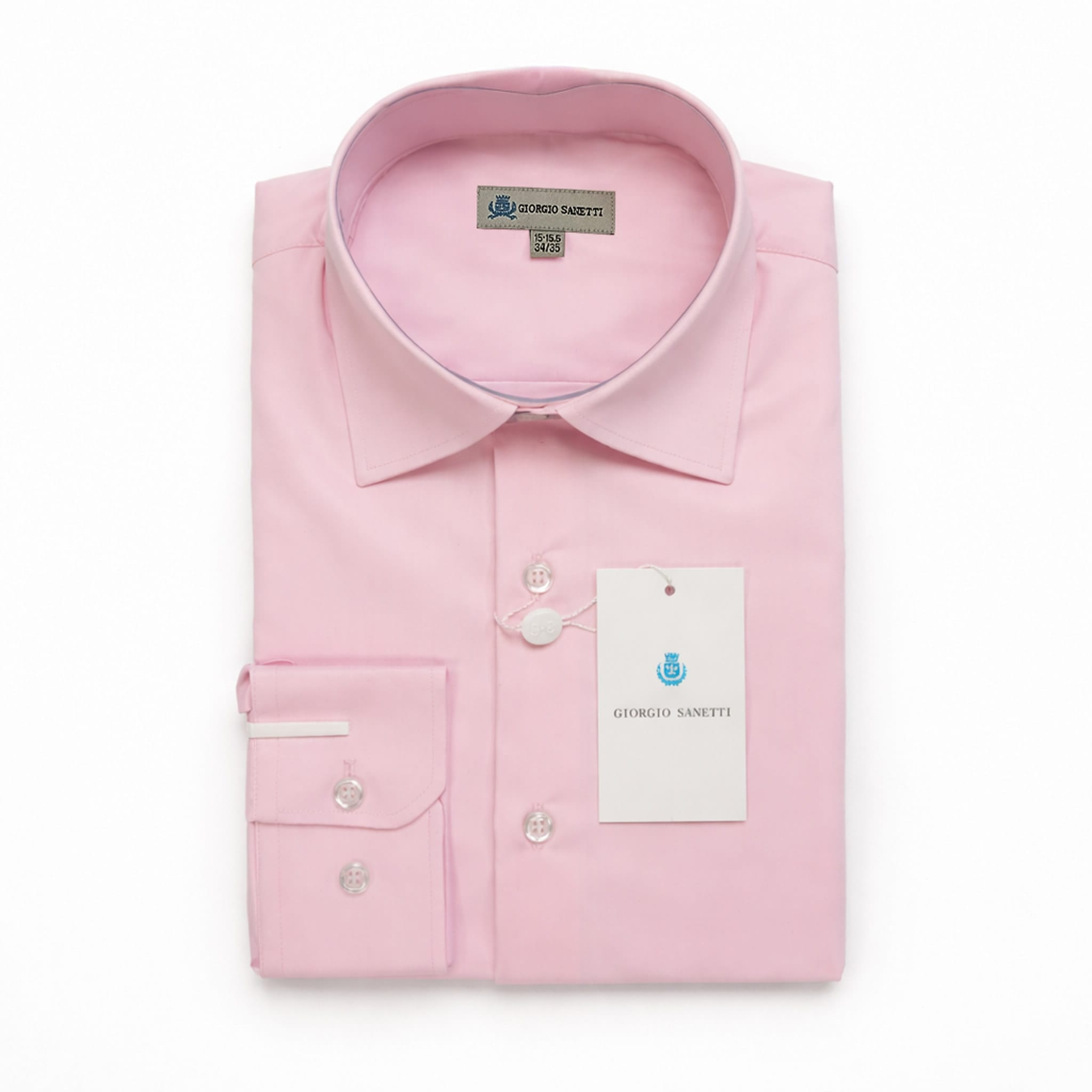 MARINA IMPORT S C PINK 4/5 / 15.0 Giorgio Sanetti Dress Shirt-Bamboo