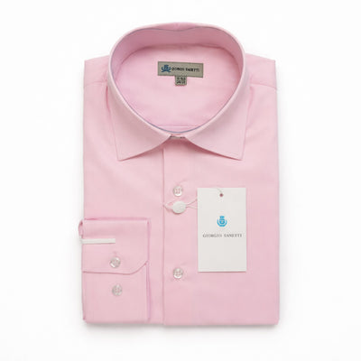 MARINA IMPORT S C PINK 4/5 / 15.0 Giorgio Sanetti Dress Shirt-Bamboo