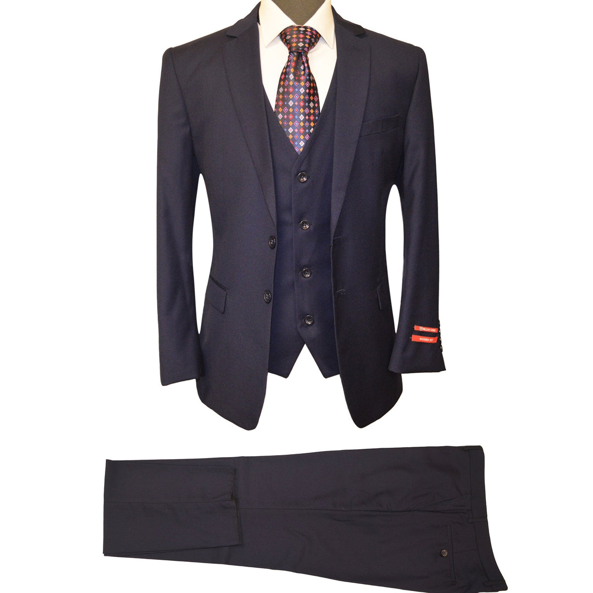 MARINA IMPORT U SM NAVY / S/O FELLINI UOMO MODERN FIT SUIT/118-3pcs