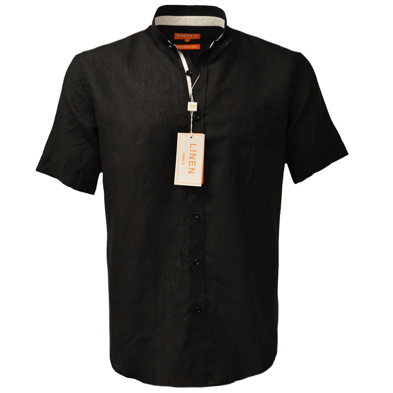 MERC USA, INC INSEARCH S AS 01-BLACK / MED INSERCH BANDED COLLAR SHIRT/SS716