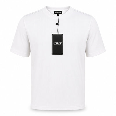 MERC USA, INC INSEARCH T P S 02-WHITE / MED Inserch Men’s Ribbed Short Sleeve Knit Shirt-T299