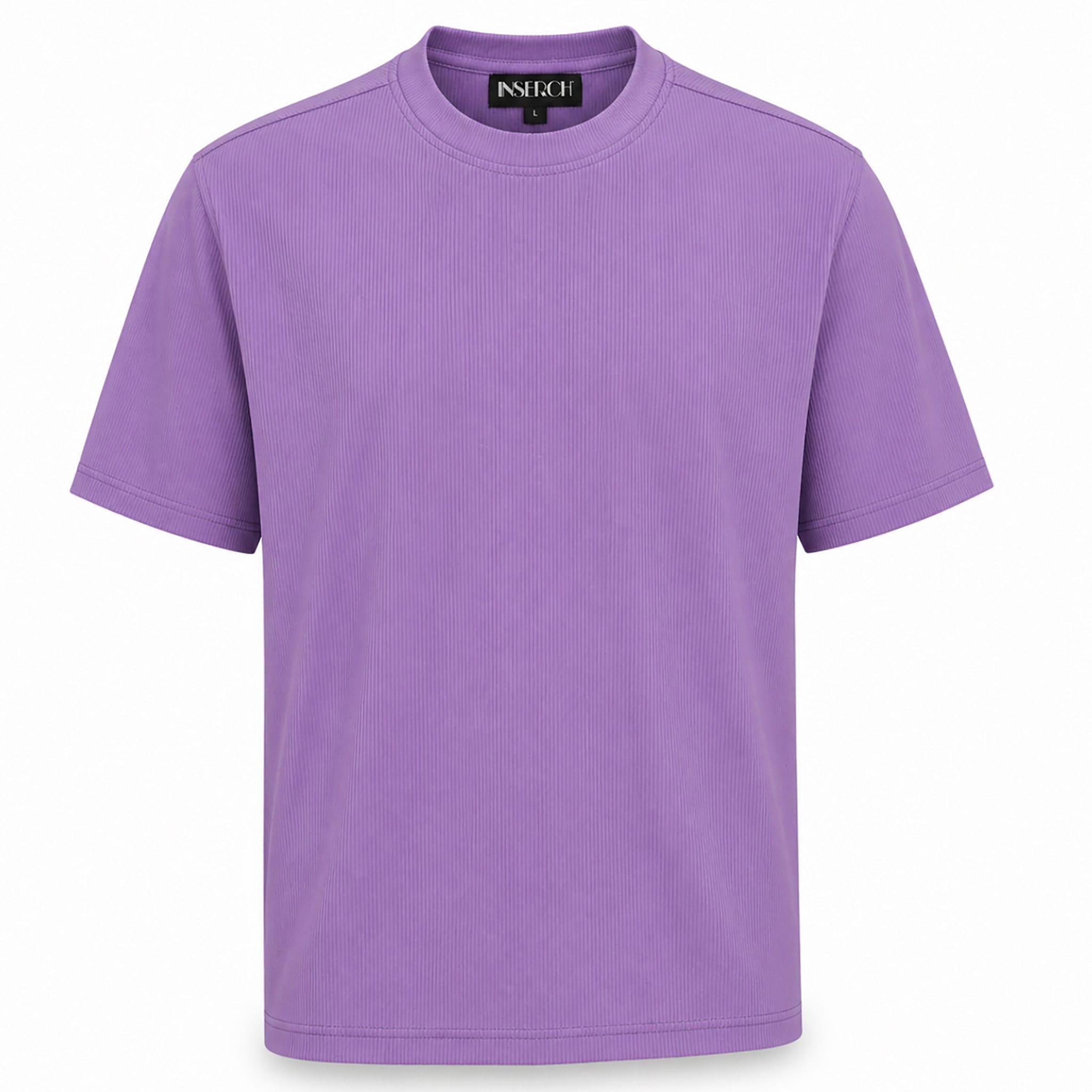 MERC USA, INC INSEARCH T P S 119 LAV / MED Inserch Men’s Ribbed Short Sleeve Knit Shirt-T299