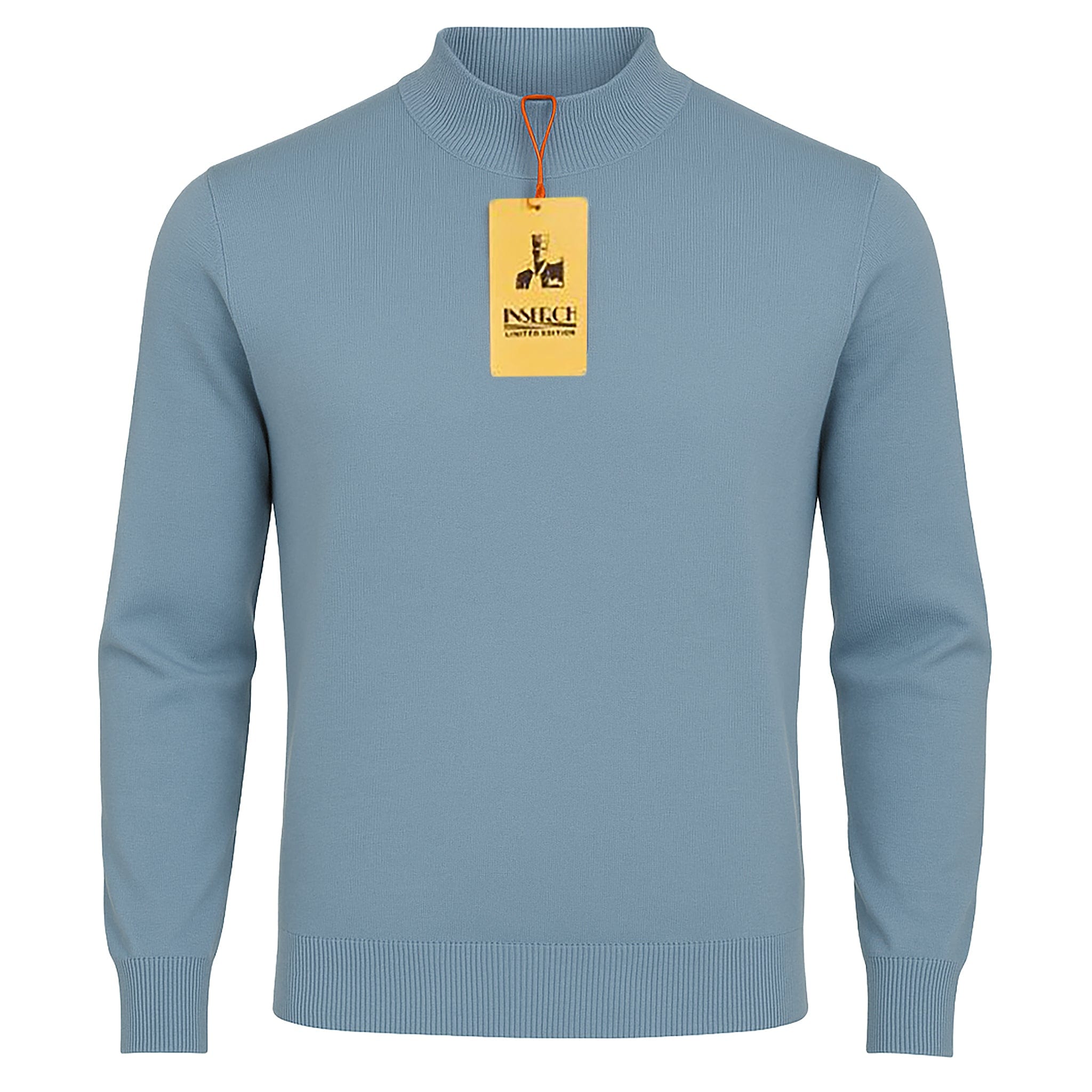 MERC USA, INC INSEARCH T PL 183-BLU  MIST / M INSERCH COTTON BLEND MOCK NECK SWEATER/4308