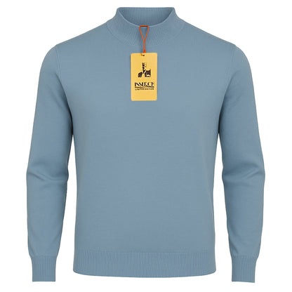 MERC USA, INC INSEARCH T PL 183-BLU  MIST / M INSERCH COTTON BLEND MOCK NECK SWEATER/4308