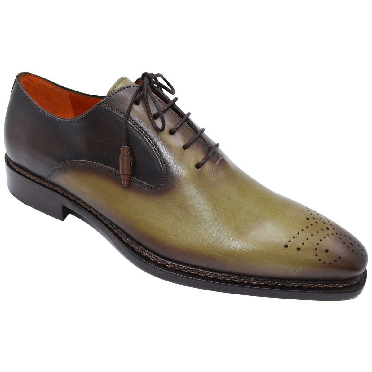 Mezlan Shoes Men 8.5 Brown Leather Oxford Dress Brogue Lace Up Medallion Classic Mezlan Brown Dress Shoes for Men for sale | eBay main image 3