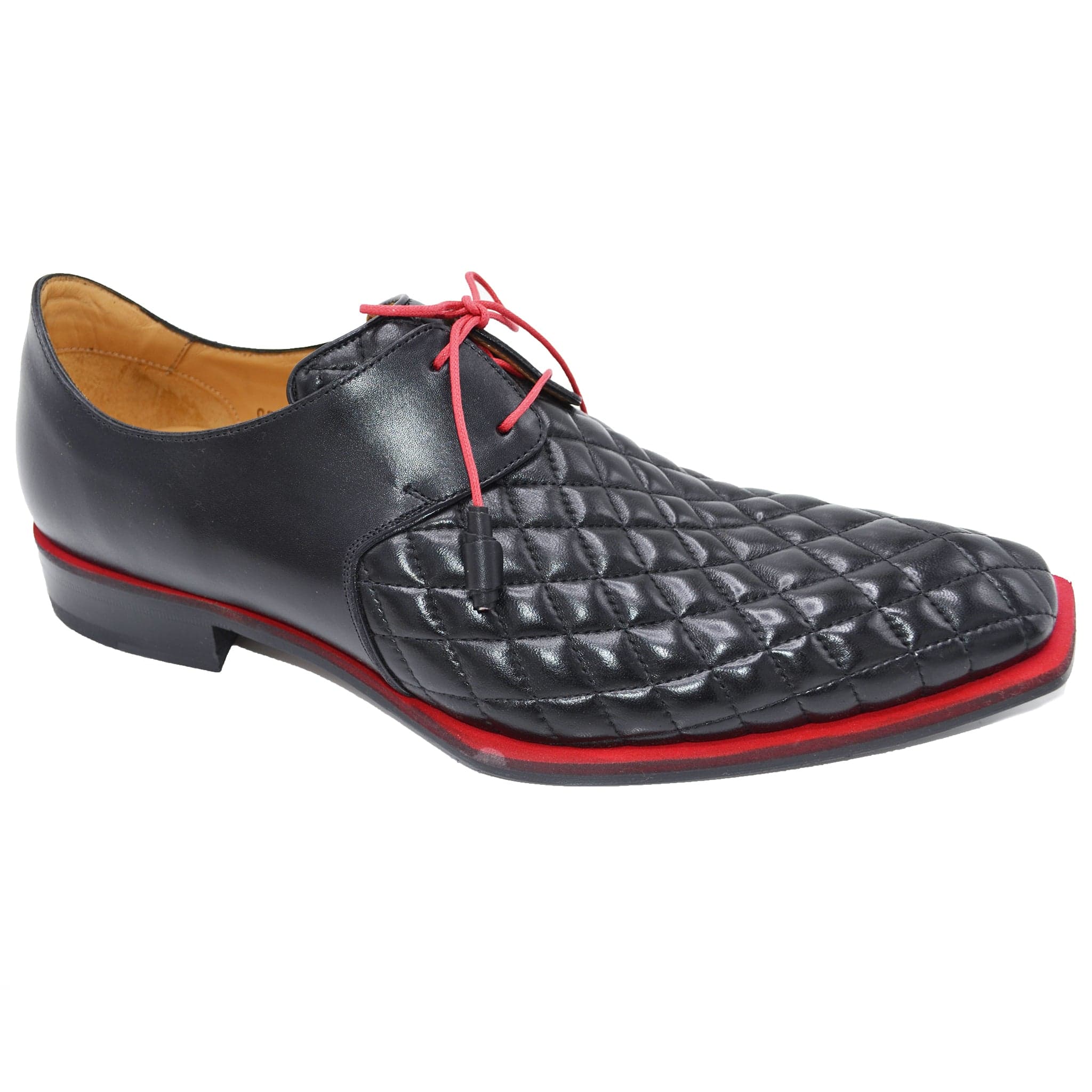 MEZLAN F T BLACK / 9.0 Mezlan Quilted Leather Lace-Up Derby Black/S20275