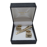 MilanoMensWear AC Light Gold CUFFLINK SET - Charle's Wain Crystal collection