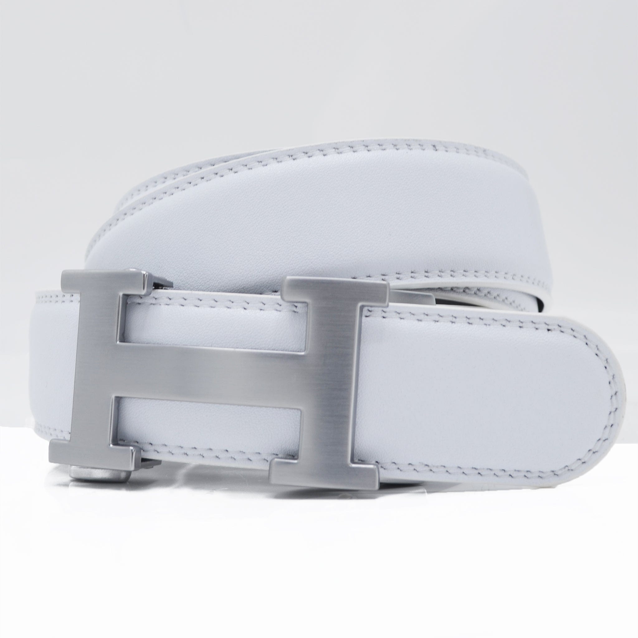 MilanoMensWear Belts GENUINE LEATHER BELT/WHITE