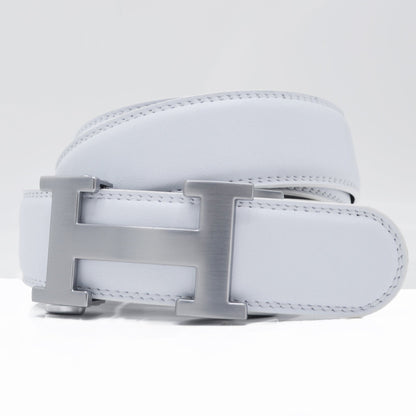 MilanoMensWear Belts GENUINE LEATHER BELT/WHITE
