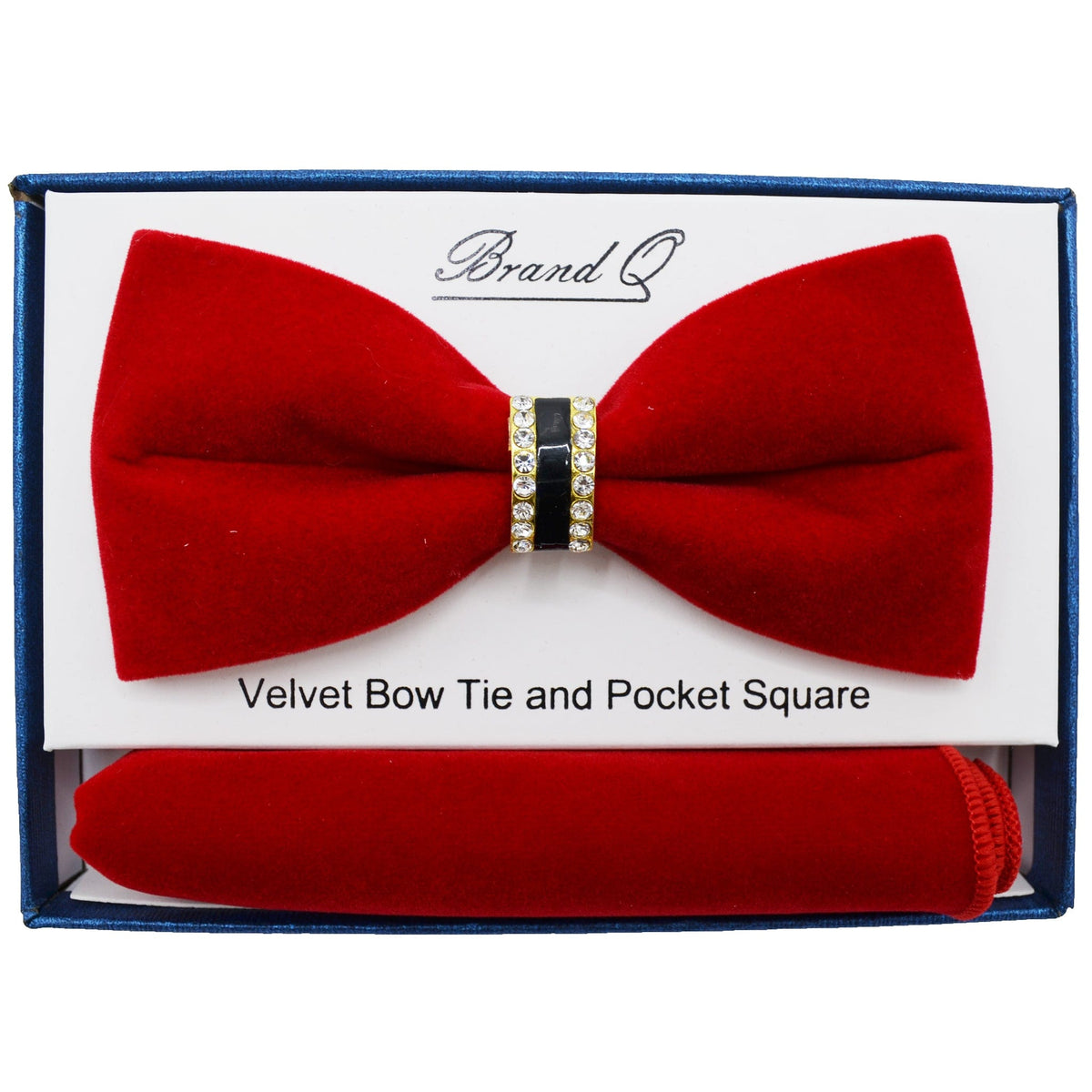 MilanoMensWear BT VELVET RED SPECIAL OCASSION BOWTIE