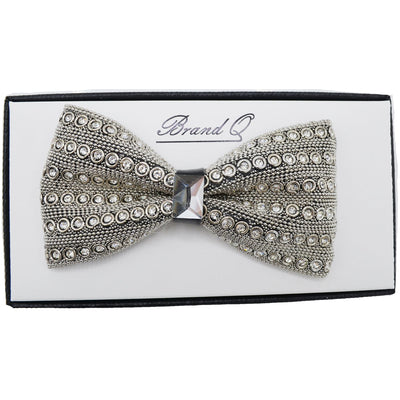MilanoMensWear BT SILVER STONE SPECIAL OCASSION BOWTIE