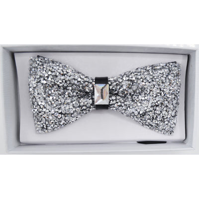 MilanoMensWear BT SILVER SPECIAL OCASSION BOWTIE