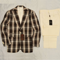 MilanoMensWear BUNDLE/BROWN & OFFWHITE PANTS