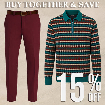 MilanoMensWear BUNDLE:BURG//GREEN