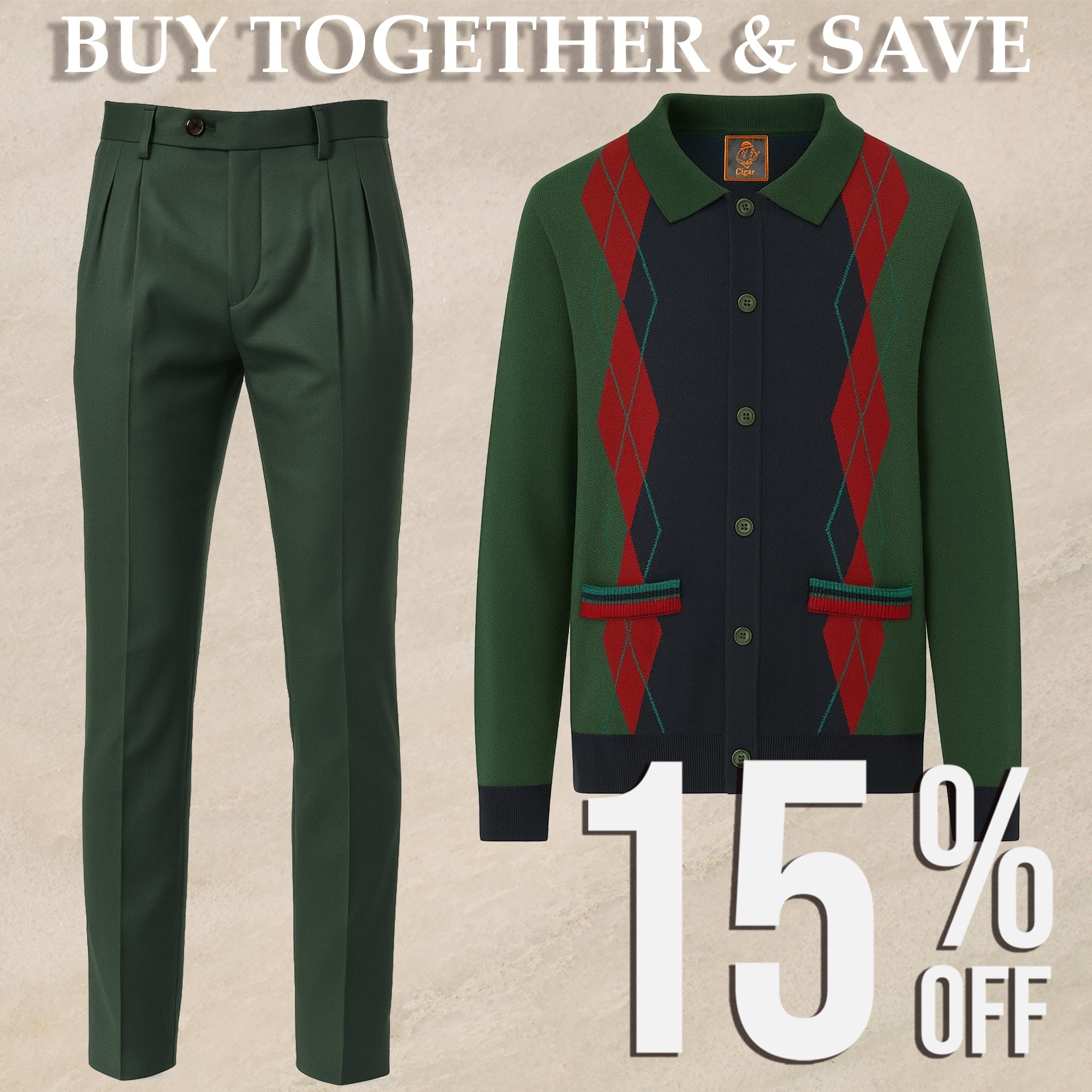 MilanoMensWear BUNDLE:GREEN