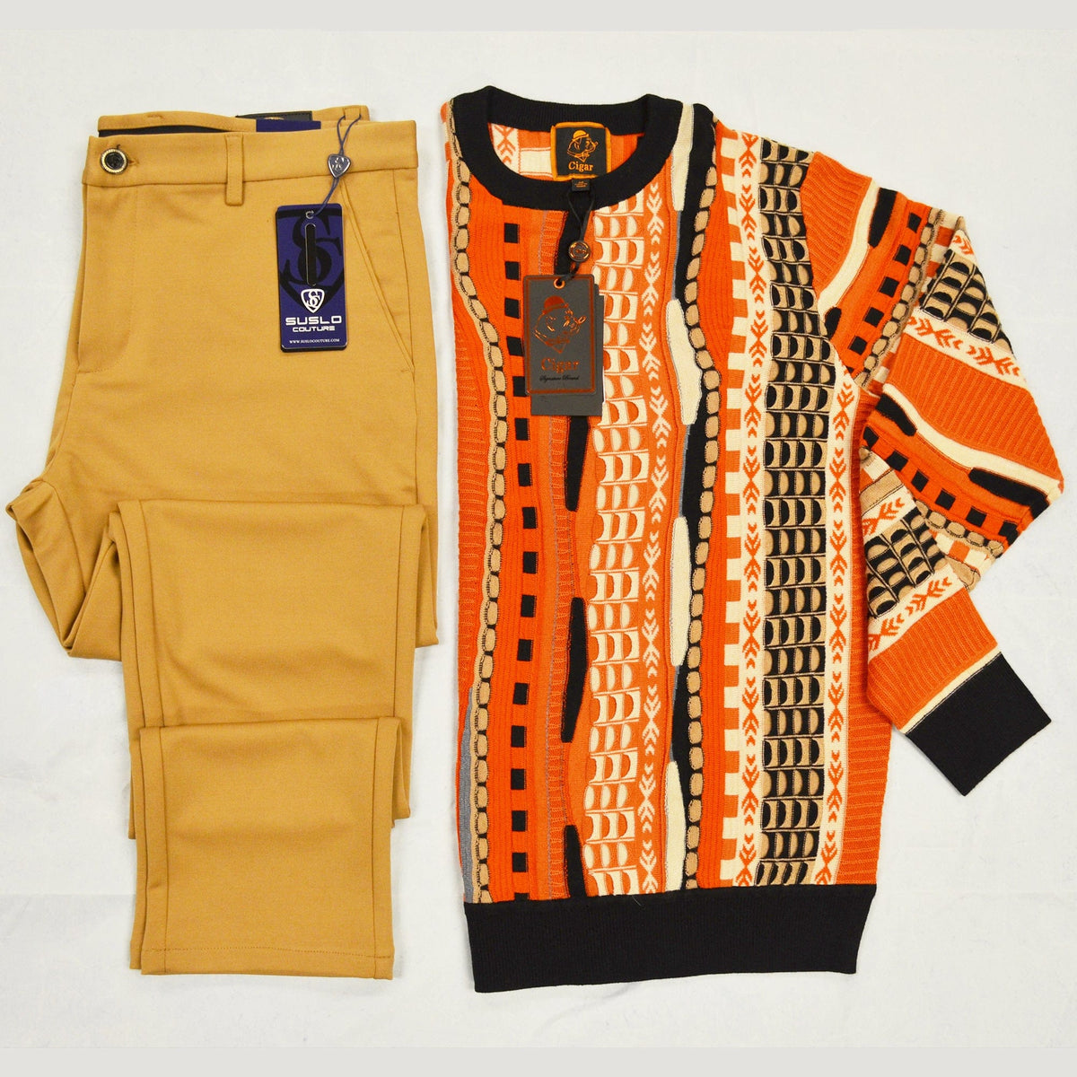 MilanoMensWear BUNDLE/ORANGE &TAN