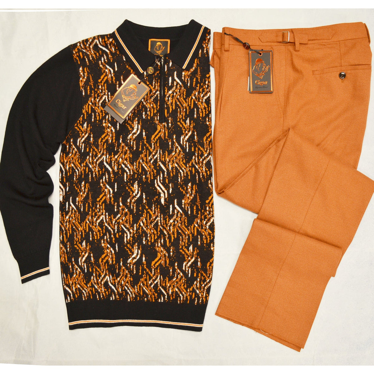 MilanoMensWear BUNDLE/RUST & BLACK