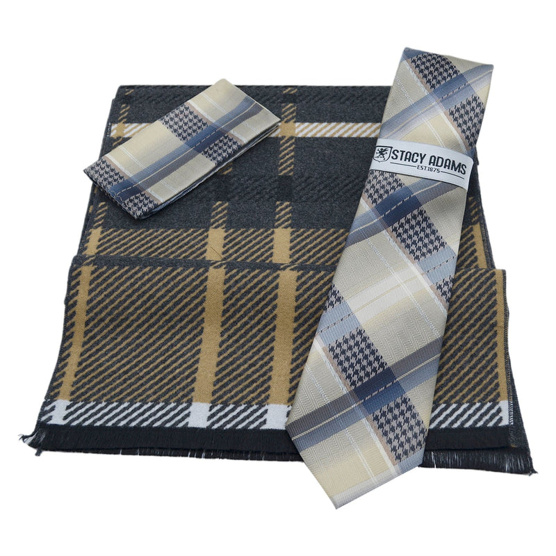 MilanoMensWear GIFT SET GRAY GIFT SET/Scarf &Tie Set