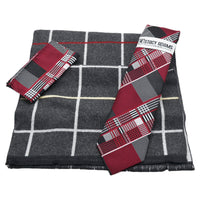 MilanoMensWear GIFT SET CHARC/RED GIFT SET/Scarf &Tie Set