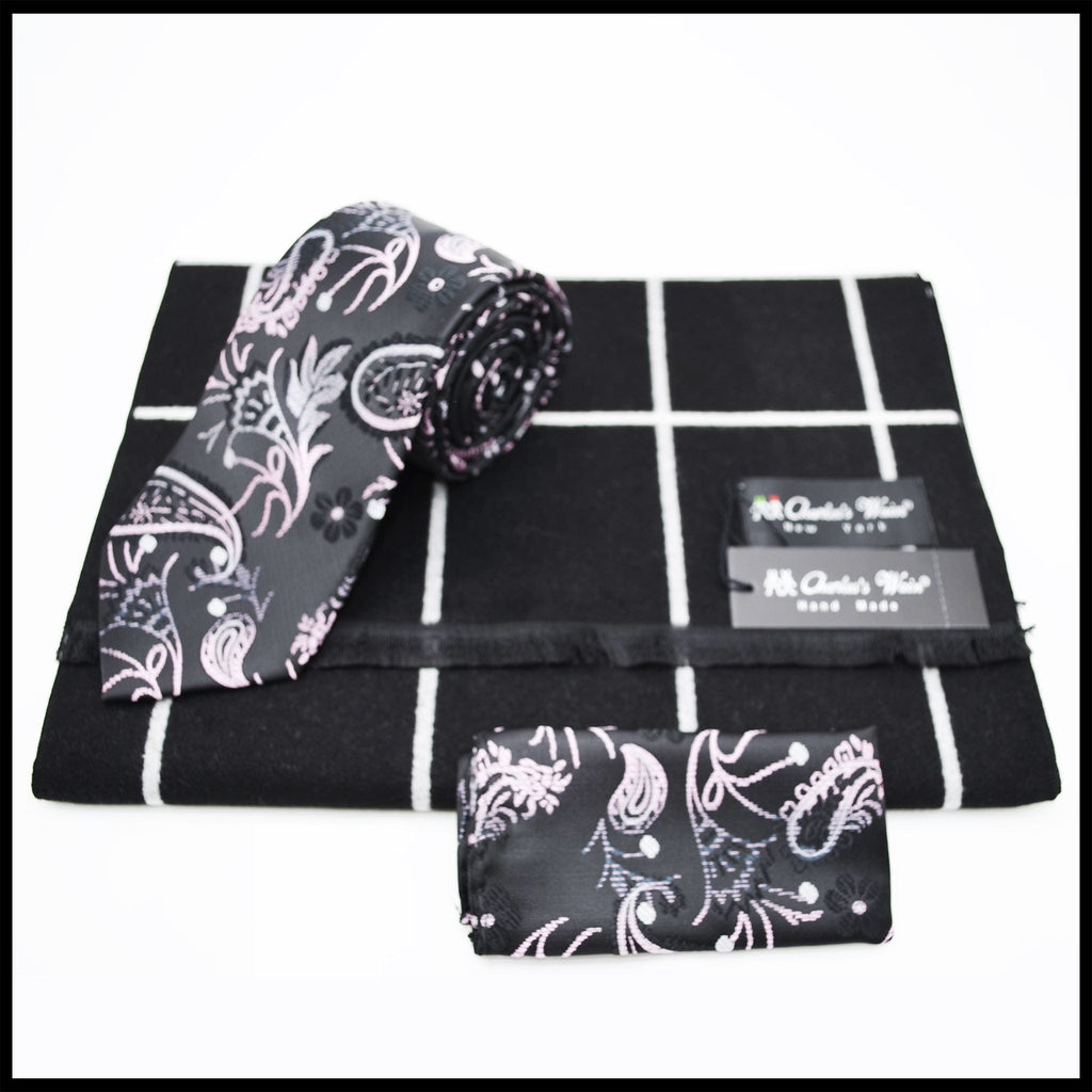 MilanoMensWear GIFT SET SCARF WITH TIE/HANKEY SET