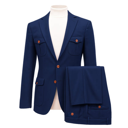 MilanoMensWear O FL NVY / M CGR WALKING SUIT ST-7023