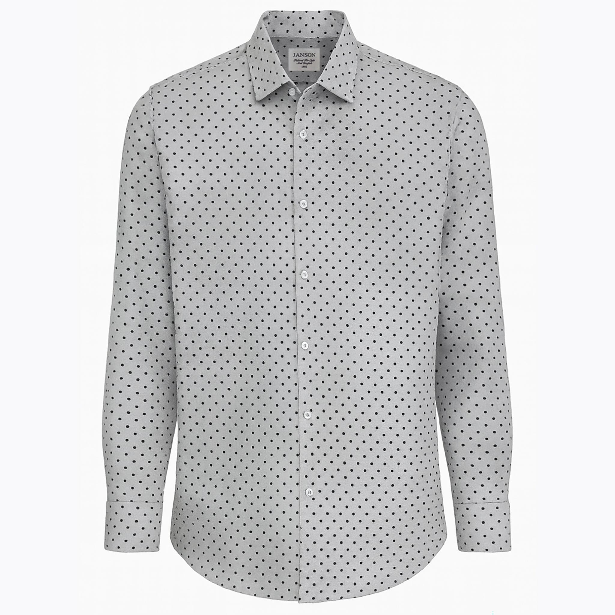 MilanoMensWear S AL M Janson Sport Shirt-100% Cotton Satin Finish, European Made