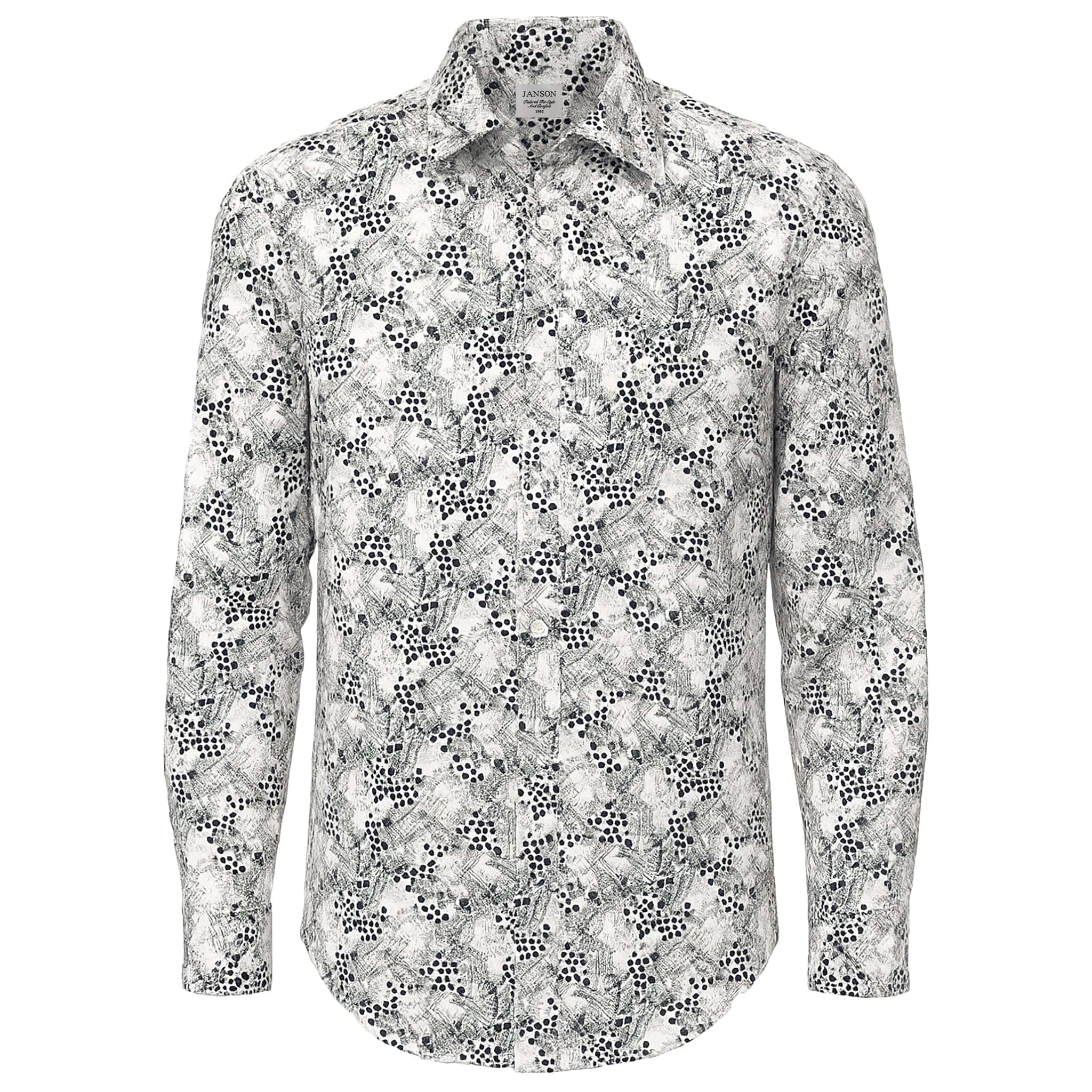 MilanoMensWear S AL M Janson Sport Shirt-100% Cotton Satin Finish, European Made