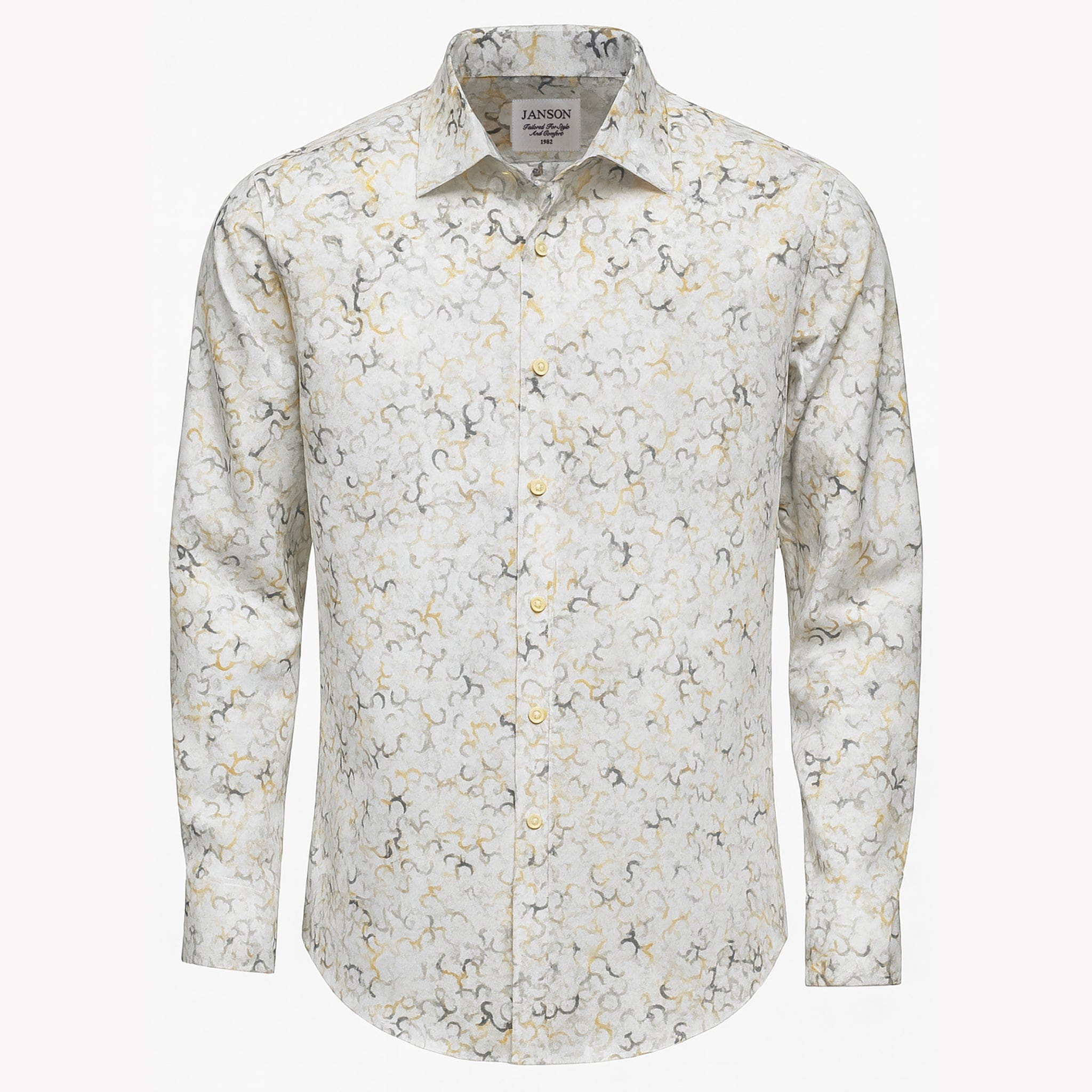 MilanoMensWear S AL M Janson Sport Shirt-100% Cotton Satin Finish, European Made