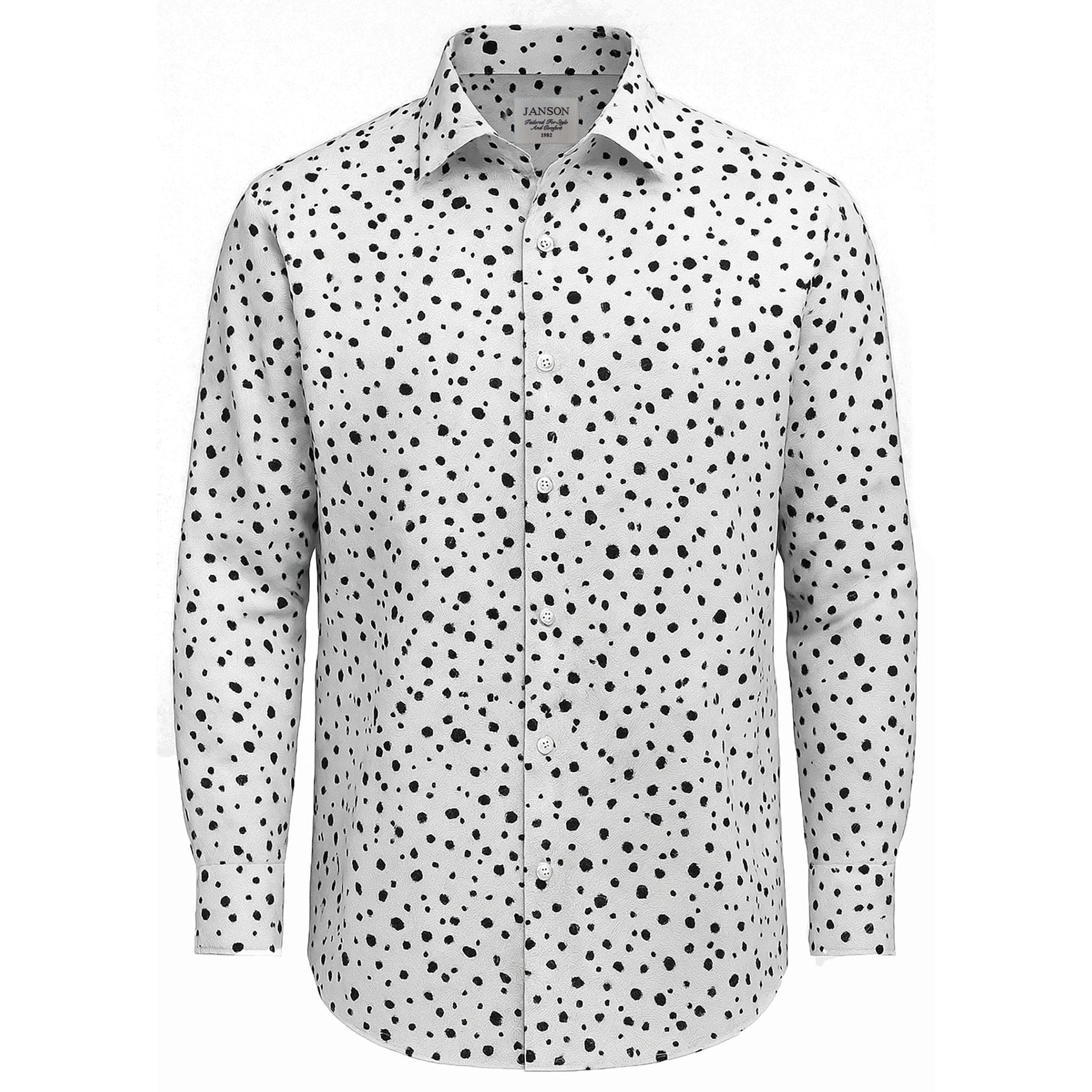 MilanoMensWear S AL M Janson Sport Shirt-100% Cotton Satin Finish, European Made