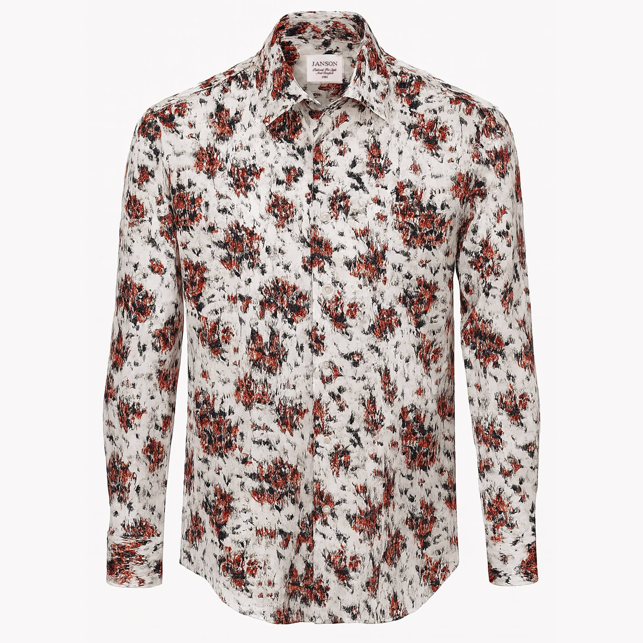 MilanoMensWear S AL M Janson Sport Shirt-100% Cotton Satin Finish, European Made