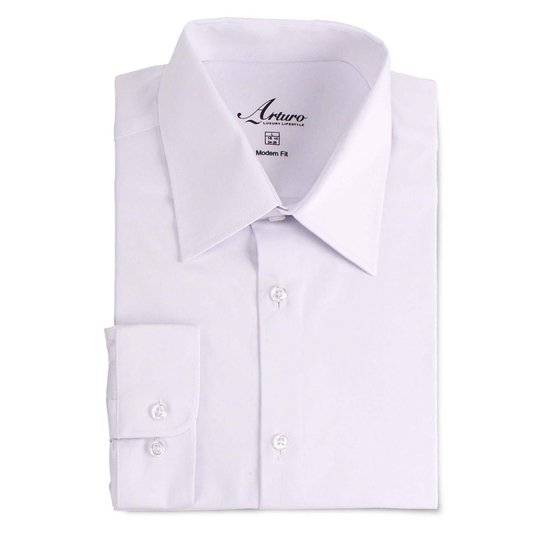 milano uomo dress shirt Milano Uomo Olive Green Long Sleeve Dress Shirt 100% Polyester- Size 16.5 34/35