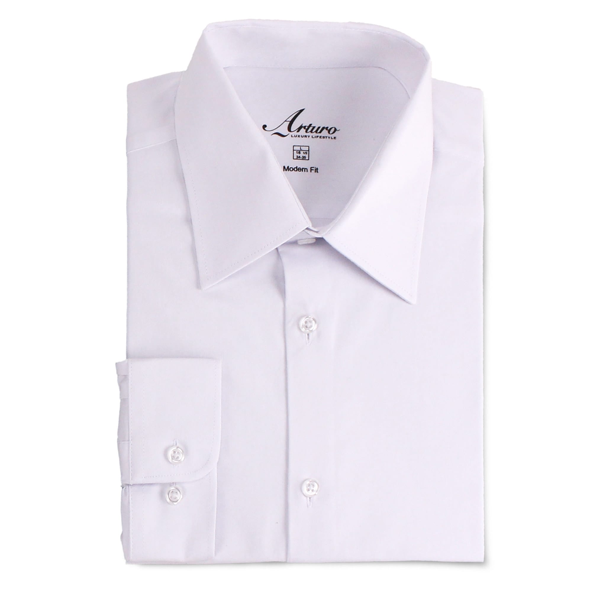 MilanoMensWear S C WHITE / 15.5 DRESS SHIRT 32/33
