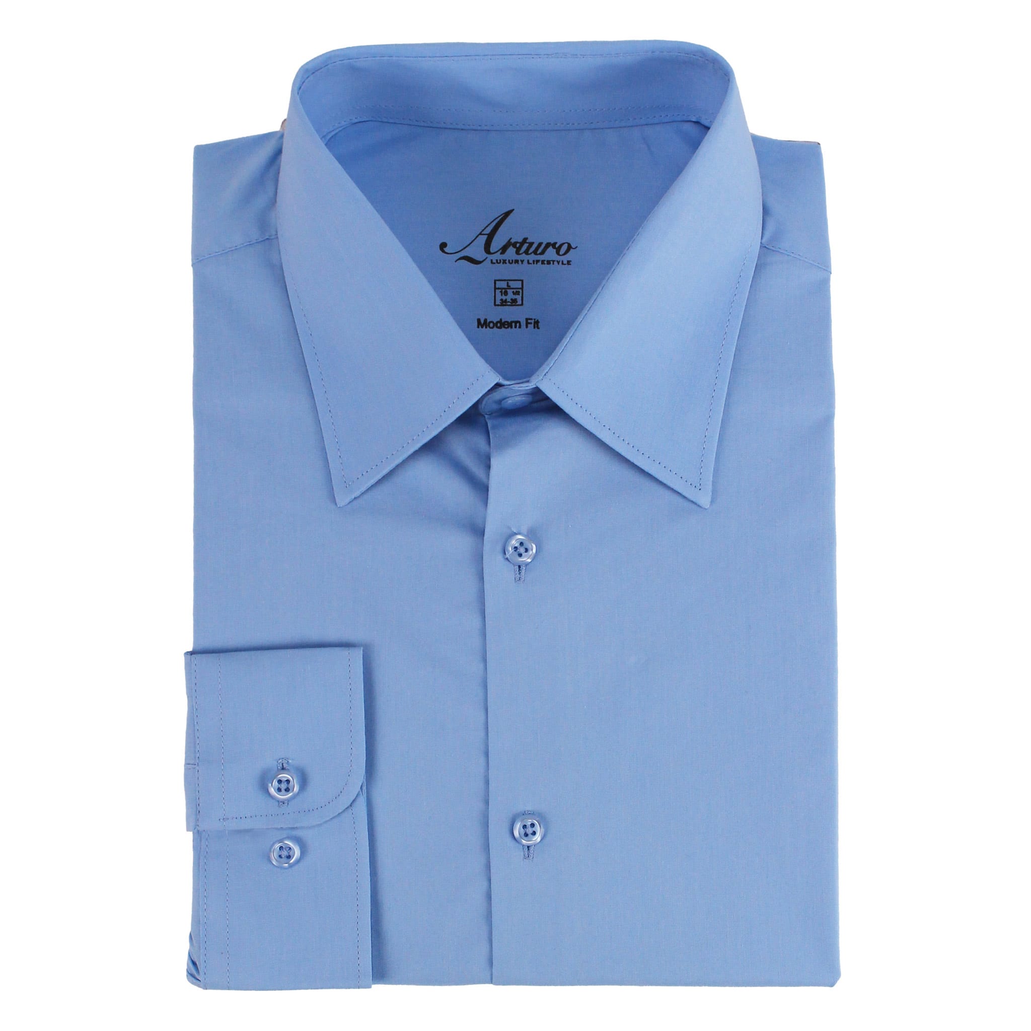 MilanoMensWear S C LT.BLUE / 15.5 DRESS SHIRT 32/33
