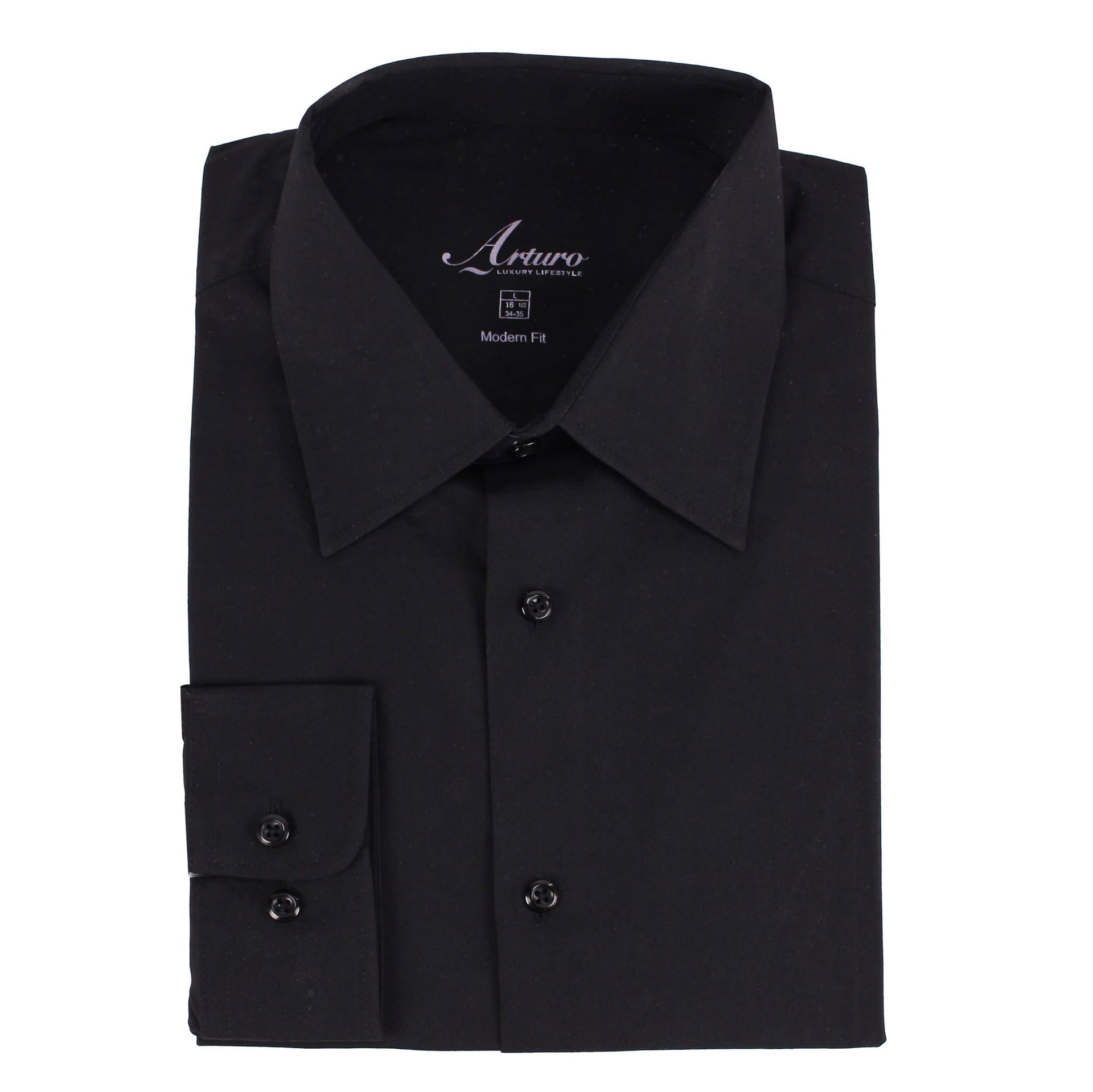 DRESS SHIRT 32/33 Black / 17.5