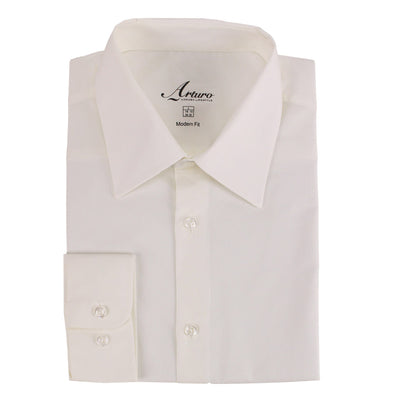 MilanoMensWear S C IVORY / 15.5 DRESS SHIRT 34/35