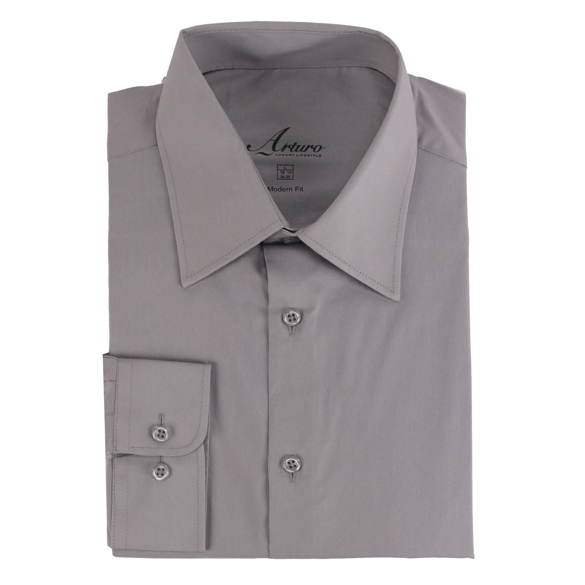 light grey dress shirt DRESS SHIRT 36/37 GRAY / 17.5