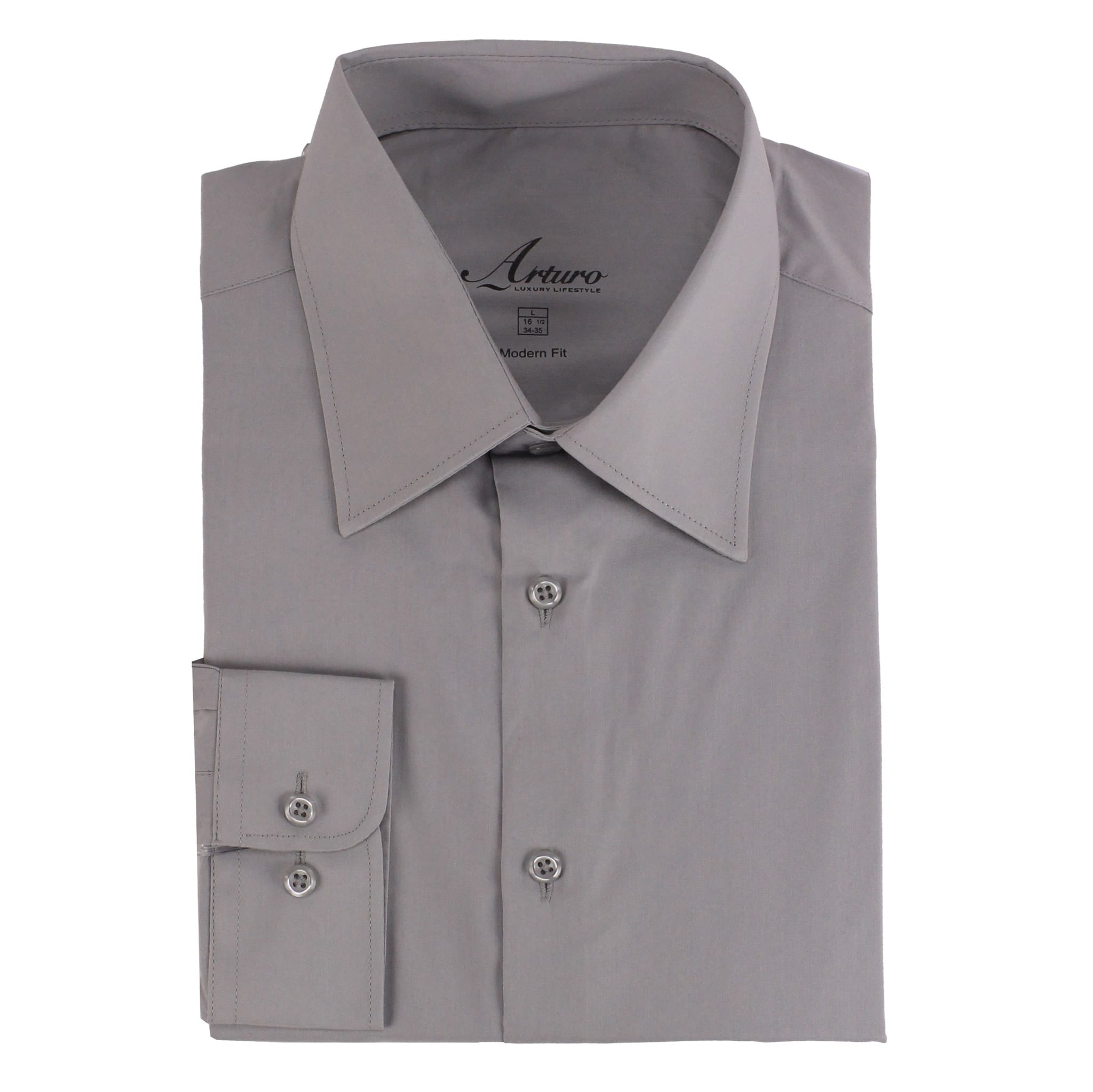DRESS SHIRT 36/37 GRAY / 17.5 DRESS SHIRT 36/37 GRAY / 17.5